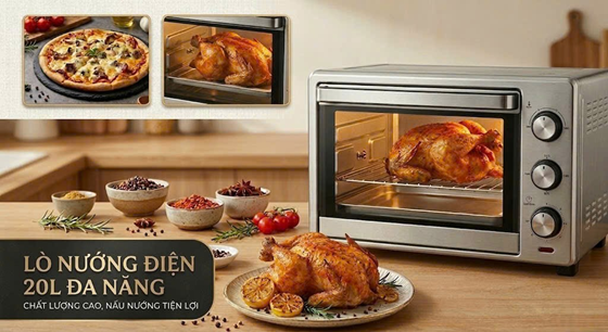 LÒ NƯỚNG ĐIỆN 20 LÍT ĐA NĂNG